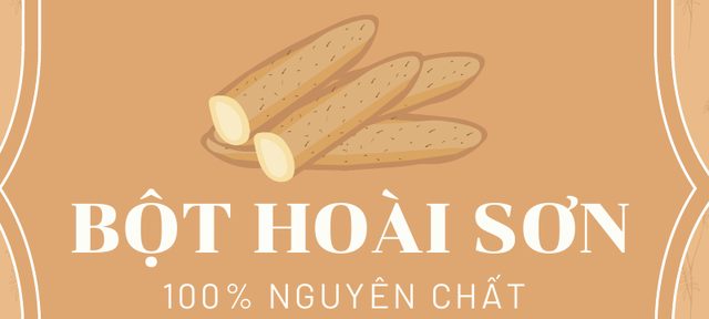 Hũ Bột Hoài Sơn – 100% từ củ hoài sơn sấy 500g – nhãn sản phẩm